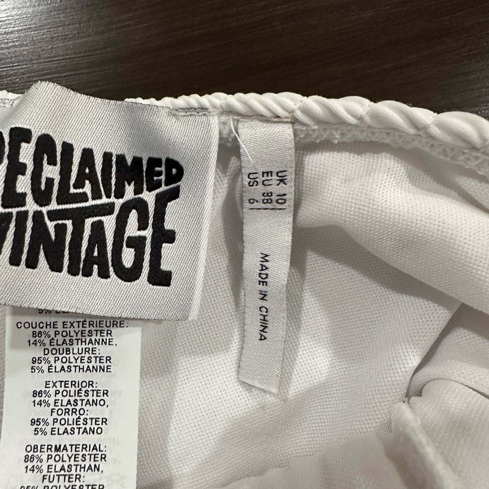 Reclaimed Vintage White Cutout Swimsuit - Picture 11 of 12